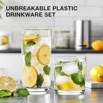 8-Piece Unbreakable Plastic Drinking Glass Set