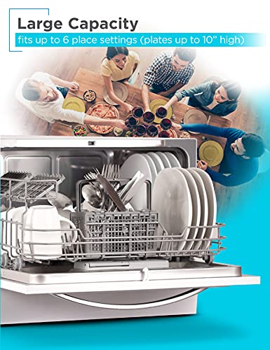 BLACK+DECKER 6 Place Compact Countertop Dishwasher