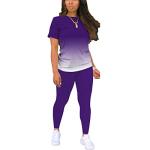 Nimsruc Women's Gradient Purple Athletic Jogging Set