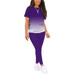 Nimsruc Women's Gradient Purple Athletic Jogging Set