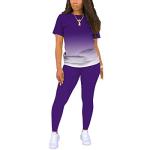 Nimsruc Women's Gradient Purple Athletic Jogging Set