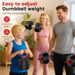 Adjustable 45lbs Dumbbell Set for Home Gym
