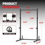 Adjustable Squat Rack and Pull-Up Bar for Home
