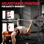 Adjustable Squat Rack and Pull-Up Bar for Home