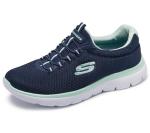 Skechers Women's Summits Sneaker in Navy Aqua