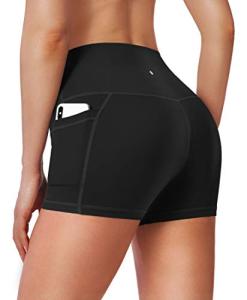 High Waist Yoga Shorts with Pockets for Women