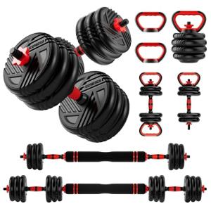 Adjustable 5-in-1 Dumbbell and Kettlebell Set