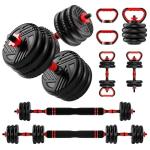 Adjustable 5-in-1 Dumbbell and Kettlebell Set