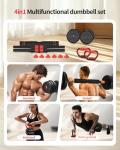 Adjustable 4-in-1 Dumbbell Weight Set for Home