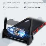 ATEEDGE Foldable Treadmill with Bluetooth, 15% Incline