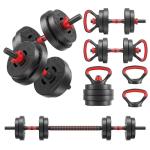 40lbs Adjustable 4-in-1 Dumbbell and Barbell Set