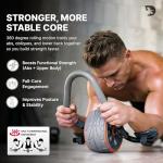 DMoose Ab Roller Wheel with Elbow Support & Knee Pads