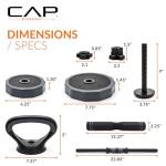 CAP Barbell 45 lb Adjustable Weight Set