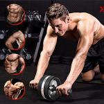 EnterSports Abs Roller Wheel and Push Up Bar Set