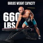 Adjustable Foldable 660LB Multi-Use Weight Bench