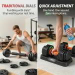 Adjustable 25lb Dumbbell Set with Anti-Slip Grip