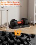 Adjustable 25lb Dumbbell Set with Anti-Slip Grip