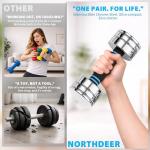 Adjustable Chrome Dumbbell Set 10lb Pair