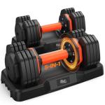 Adjustable Dumbbell Set 25LB for Home Workouts