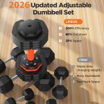 Adjustable Dumbbell Set 25LB for Home Workouts