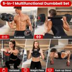45lbs Adjustable Dumbbell Set for Home Workouts