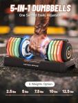 Adjustable 12.5LB Dumbbells Set for Home Workouts