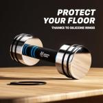 Adjustable Chrome Dumbbell Set 10lb Pair