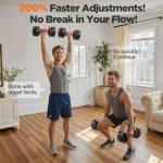 Adjustable Dumbbell Set 25LB for Home Workouts