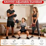 45lbs Adjustable Dumbbell Set for Home Workouts