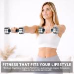 Adjustable Chrome Dumbbell Set 10lb Pair