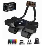 Ab Roller with Resistance Bands and Travel Bag