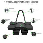 Ab Roller with Resistance Bands and Travel Bag