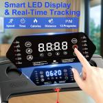 Quiet Foldable Treadmill for Home with Incline