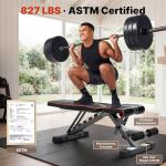 YOLEO Foldable Adjustable Weight Bench for Home Gym