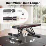 YOLEO Foldable Adjustable Weight Bench for Home Gym