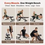 YOLEO Foldable Adjustable Weight Bench for Home Gym