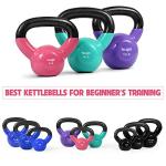 Vinyl Coated Kettlebell Set - 5 to 15lbs