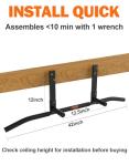 Heavy Duty Ceiling Mount Pull Up Bar
