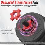 60lbs Adjustable 4-in-1 Dumbbell and Barbell Set