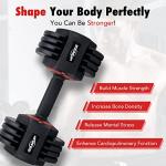 Adjustable Dumbbells Set 25/55 lbs for Workouts
