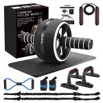 Ab Roller Wheel Kit with Resistance Bands & Accessories