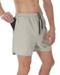Men's Running Quick-Dry Shorts with Zipper Pockets