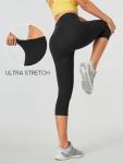High Waisted Capri Leggings with Pockets for Women