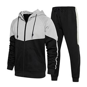 Men's Black Tracksuit Set for Jogging 2XL