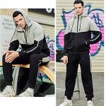 Men's Black Tracksuit Set for Jogging 2XL