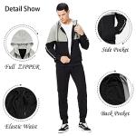 Men's Black Tracksuit Set for Jogging 2XL