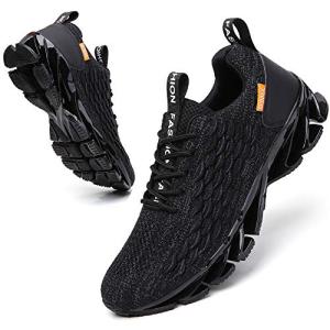 Men's All Black Breathable Walking Sneakers