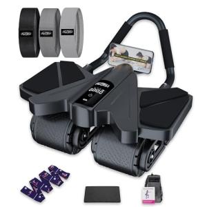 Ab Roller with LCD Screen & Resistance Bands