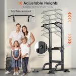 Adjustable Power Tower Dip Station for Home Gym