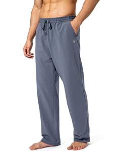 Men’s Cotton Yoga Sweatpants with Pockets - Mallard Blue